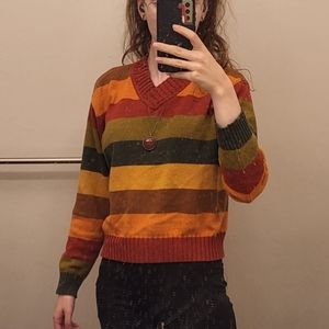 Fall colors striped sweater